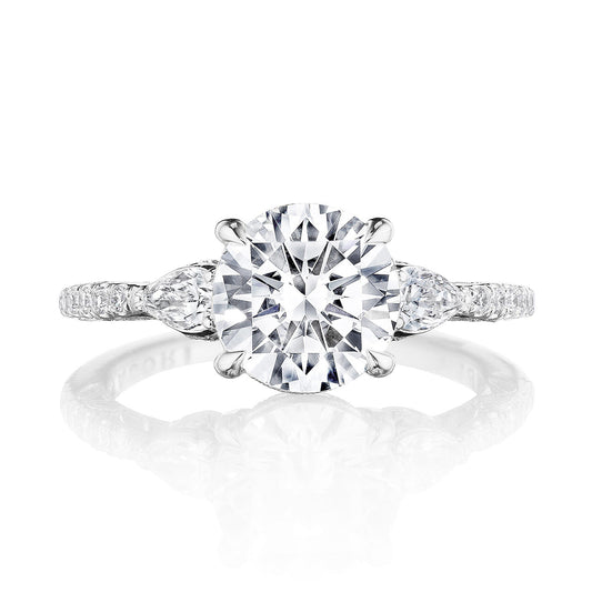 Round 3-Stone Engagement Ring