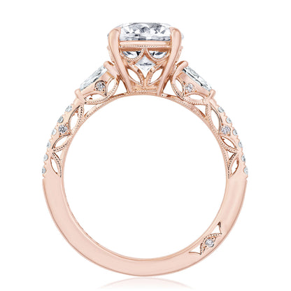 Round 3-Stone Engagement Ring