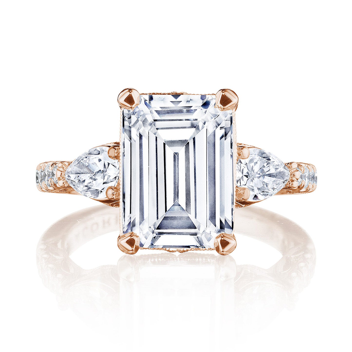 Emerald 3-Stone Engagement Ring