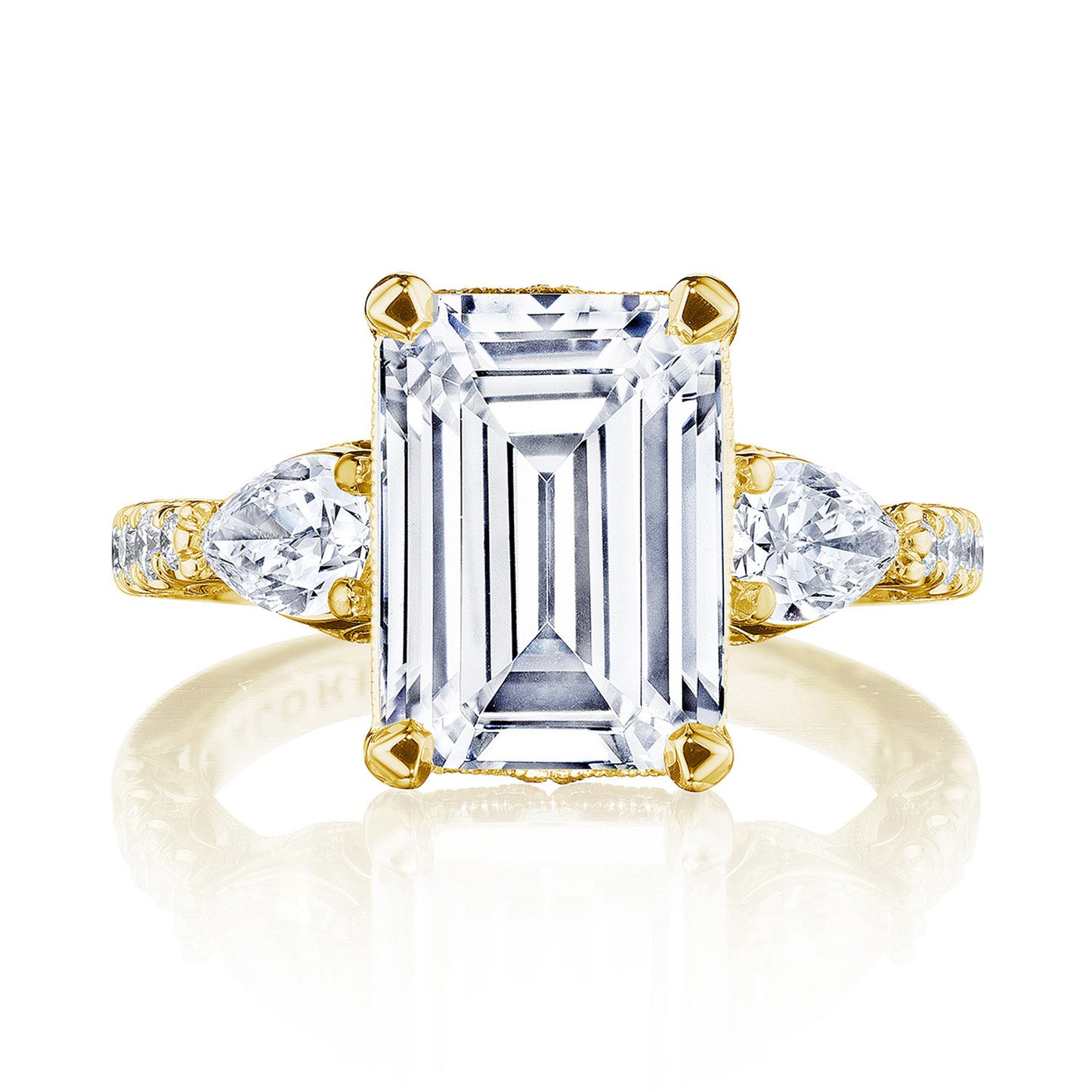 Emerald 3-Stone Engagement Ring