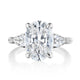 Oval 3-Stone Engagement Ring