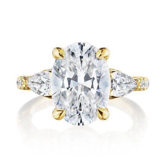 Oval 3-Stone Engagement Ring