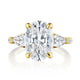 Oval 3-Stone Engagement Ring