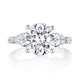 Round 3-Stone Engagement Ring