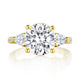 Round 3-Stone Engagement Ring