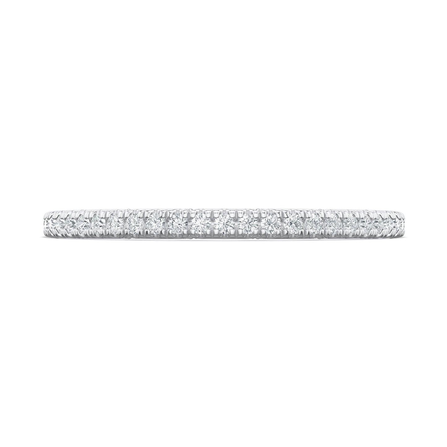 French Pavé Diamond Wedding Band