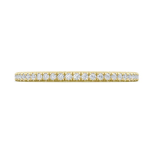 French Pavé Diamond Wedding Band