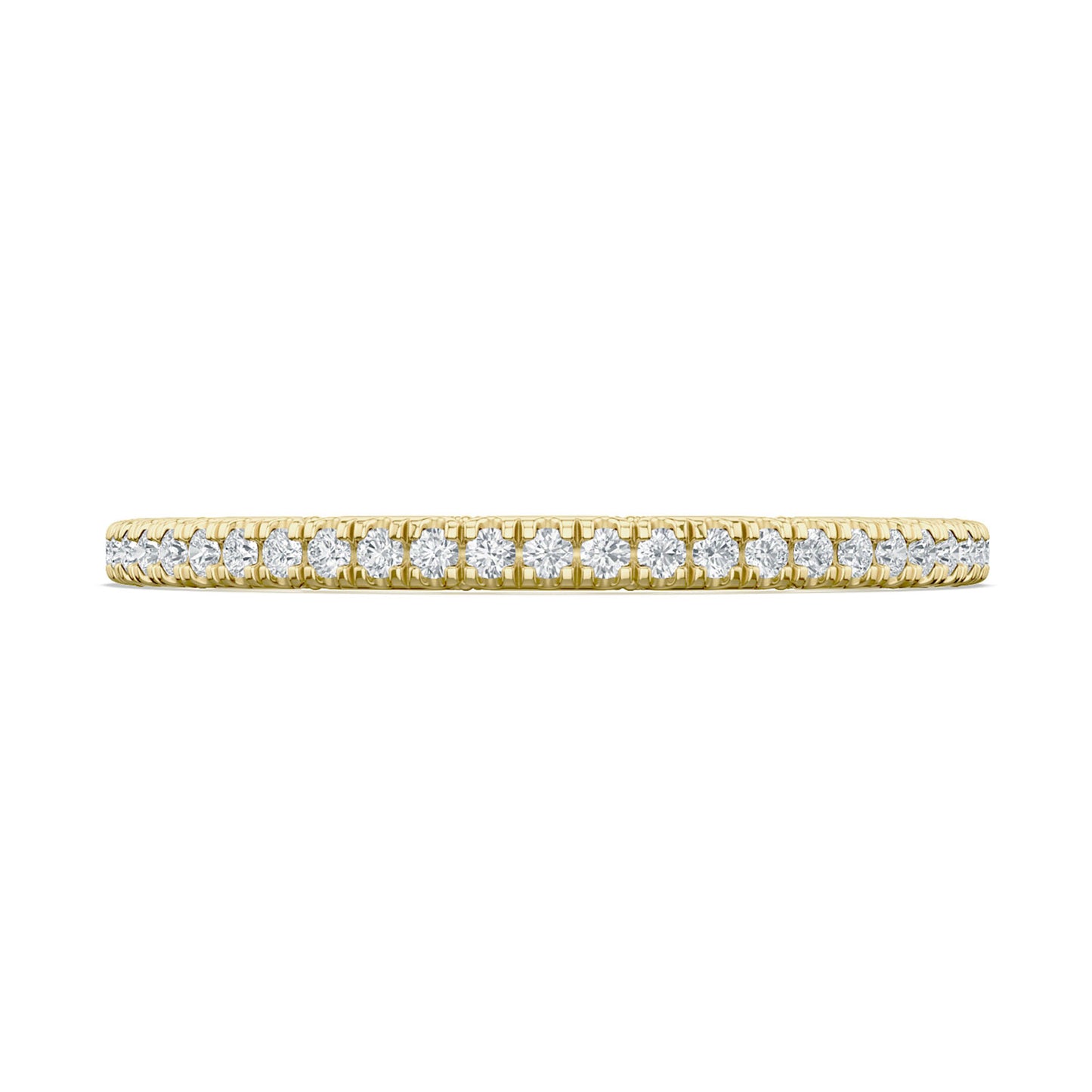 French Pavé Diamond Wedding Band