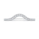 French Pavé Diamond Contour Wedding Band