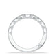 French Pavé Diamond Contour Wedding Band
