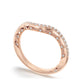 French Pavé Diamond Contour Wedding Band