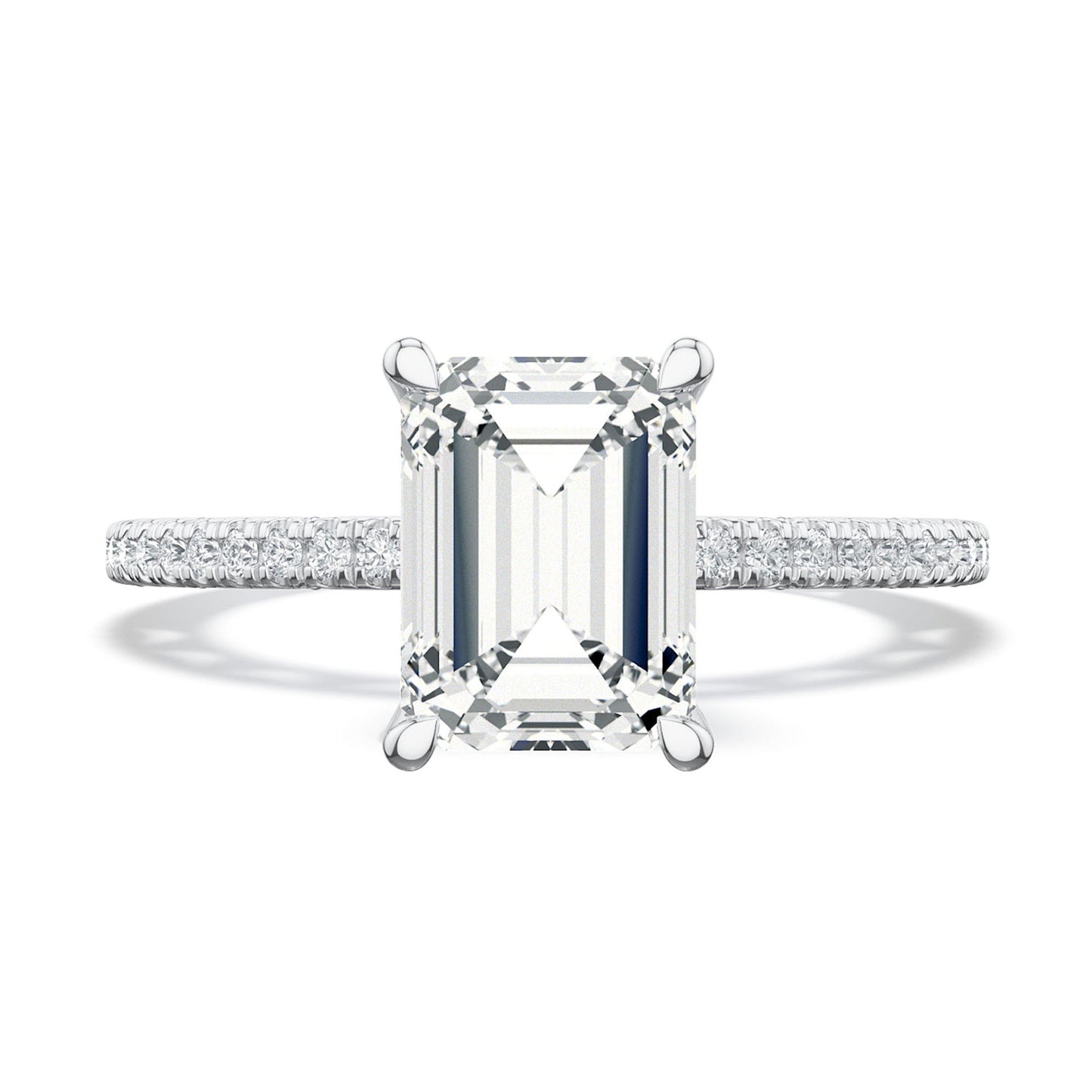 Emerald Solitaire Engagement Ring