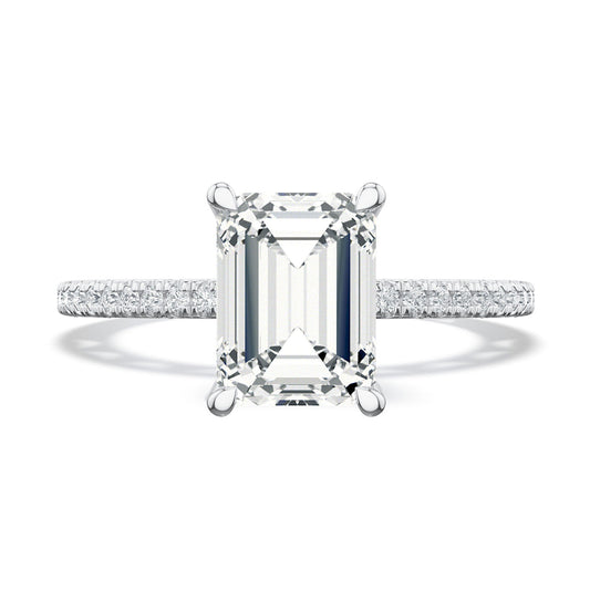 Emerald Solitaire Engagement Ring