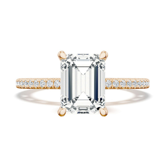 Emerald Solitaire Engagement Ring