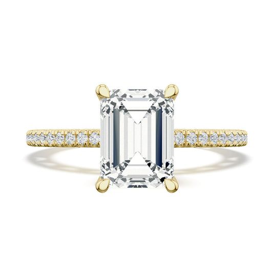 Emerald Solitaire Engagement Ring