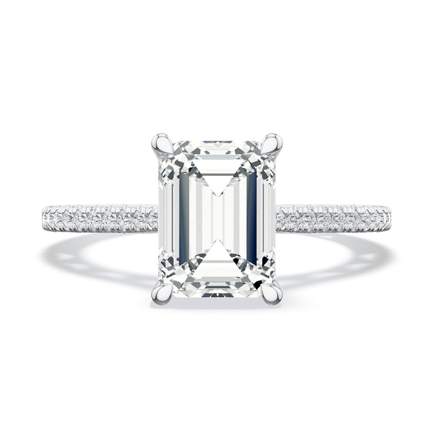 Emerald Solitaire Engagement Ring