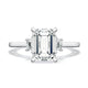 Emerald 3-Stone Engagement Ring
