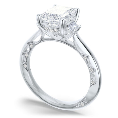Emerald 3-Stone Engagement Ring