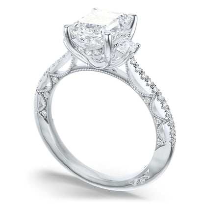 Emerald 3-Stone Engagement Ring
