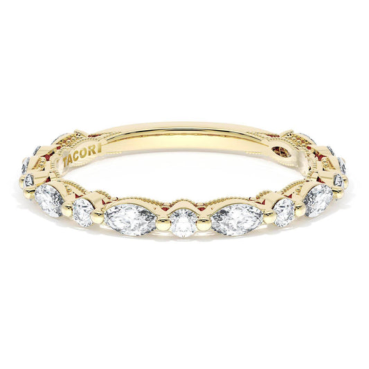 Marquise and Round Diamond Wedding Band, 2.20mm