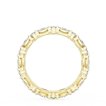 Marquise and Round Diamond Wedding Band, 2.20mm