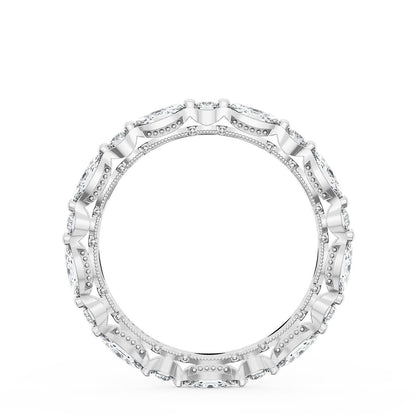 Marquise and Round Diamond Wedding Band, 2.80mm