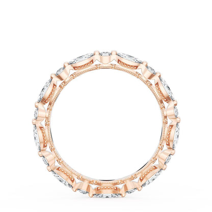 Marquise and Round Diamond Wedding Band, 2.80mm