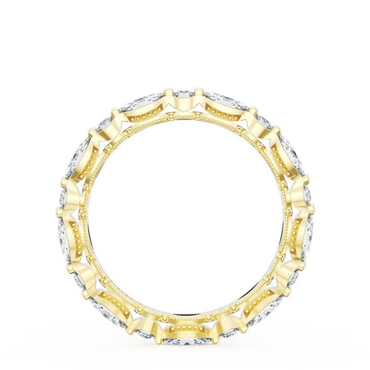 Marquise and Round Diamond Wedding Band, 2.80mm