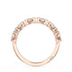Carré and Round Diamond Wedding Band, 3.70mm