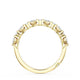 Carré and Round Diamond Wedding Band, 3.70mm