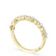 Carré and Round Diamond Wedding Band, 3.70mm