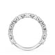 Carré and Round Diamond Wedding Band, 3.70mm