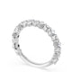 Carré and Round Diamond Wedding Band, 3.70mm
