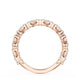 Carré and Round Diamond Wedding Band, 3.70mm
