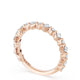 Carré and Round Diamond Wedding Band, 3.70mm