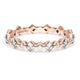 Carré and Round Diamond Wedding Band, 3.70mm