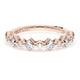 Carré and Round Diamond Wedding Band, 4.00mm