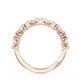 Carré and Round Diamond Wedding Band, 4.00mm