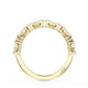 Carré and Round Diamond Wedding Band, 4.00mm