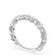 Carré and Round Diamond Wedding Band, 4.00mm