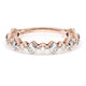Carré and Round Diamond Wedding Band, 4.00mm