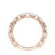 Carré and Round Diamond Wedding Band, 4.00mm