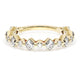 Carré and Round Diamond Wedding Band, 4.00mm