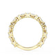 Carré and Round Diamond Wedding Band, 4.00mm