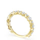 Carré and Round Diamond Wedding Band, 4.00mm
