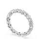 Carré and Round Diamond Wedding Band, 4.00mm