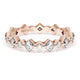 Carré and Round Diamond Wedding Band, 4.00mm