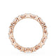 Carré and Round Diamond Wedding Band, 4.00mm