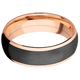 14K Rose Gold with Polish Finish and Zirconium Inlay