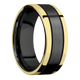 Zirconium with Satin Finish and 14K Yellow Gold Inlay